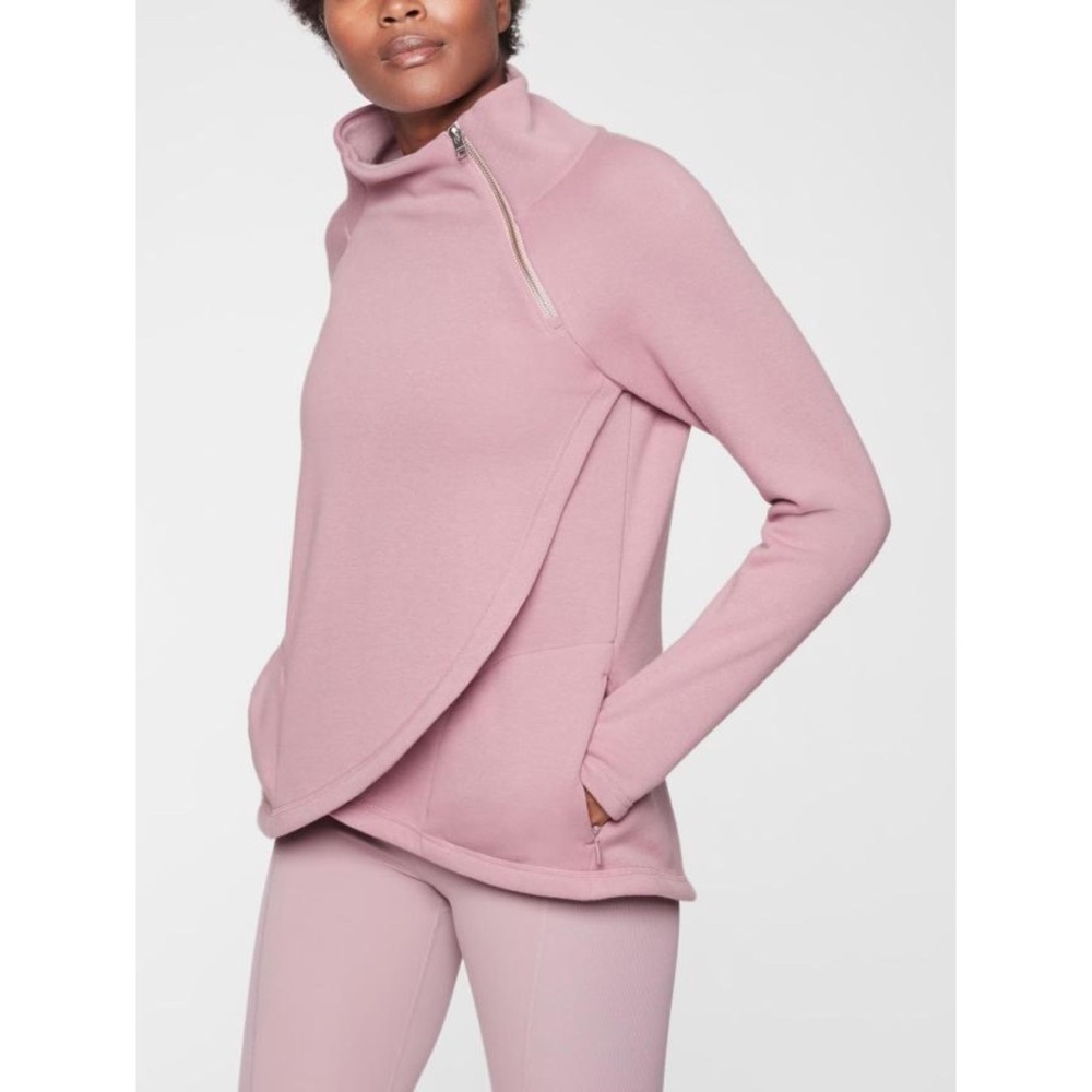 Athleta Cozy Karma Asym Cowl Neck Pullover Sweater